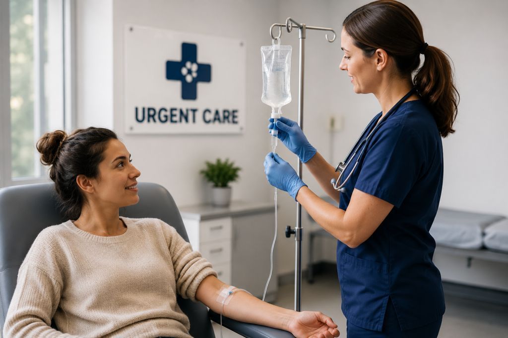 Urgent Care Give IV Fluids